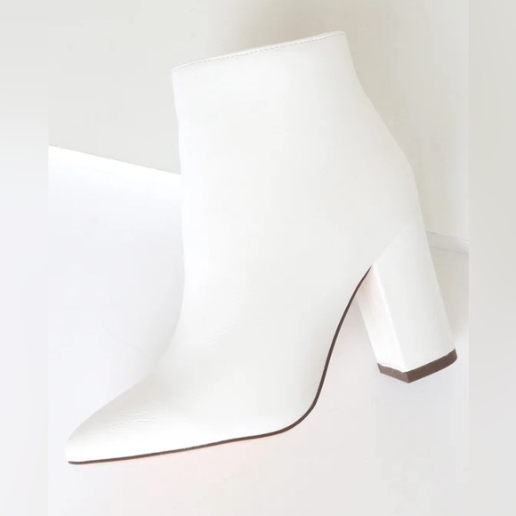 Ottava White High Heel Booties - Picture 3 of 4